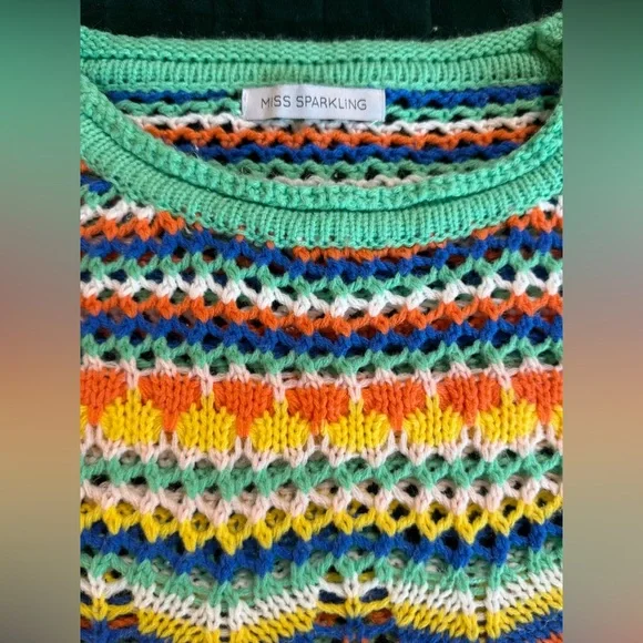 Colorful Striped Knit Sweater - Picture 6 of 7